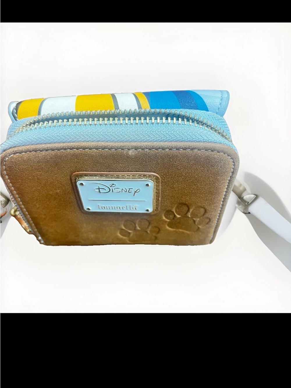 Loungefly Light Blue, Yellow & Brown Paw-Print wallet